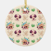Adorable Dog Muster Keramik Ornament (Vorne)