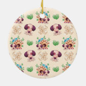 Adorable Dog Muster Keramik Ornament (Hinten)
