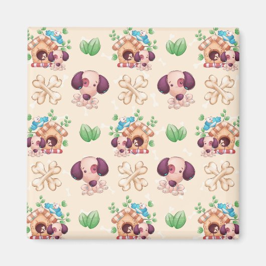 Adorable Dog Muster Magnet (Vorne)