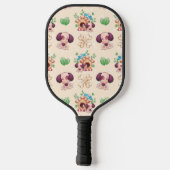 Adorable Dog Muster Pickleball Schläger (Rückseite)