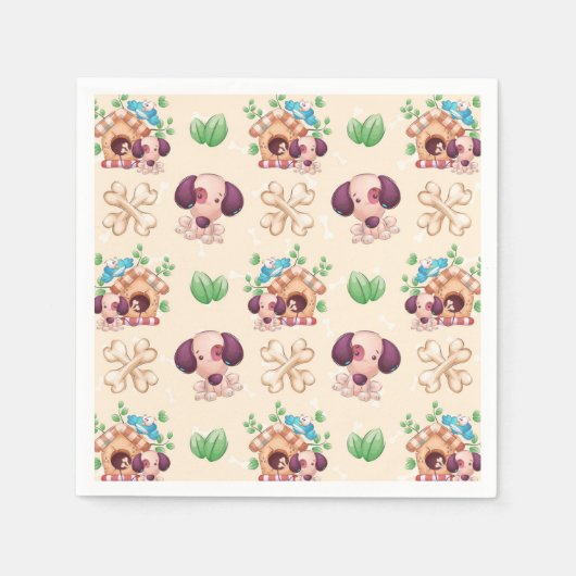 Adorable Dog Muster Serviette (Vorderseite)