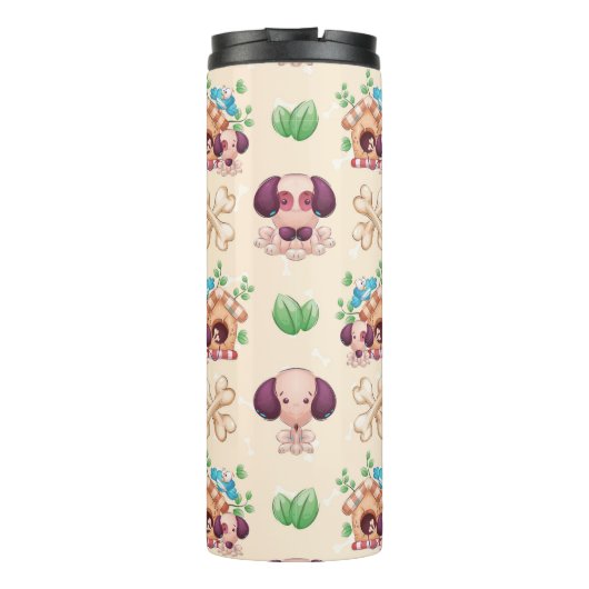 Adorable Dog Muster Thermosbecher (Rückseite)