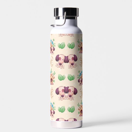 Adorable Dog Muster Trinkflasche (Rechts)