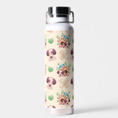 Adorable Dog Muster Trinkflasche (Rückseite)