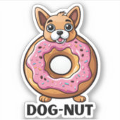 Adorable Dog Nut Waterproof Aufkleber (Vorderseite)
