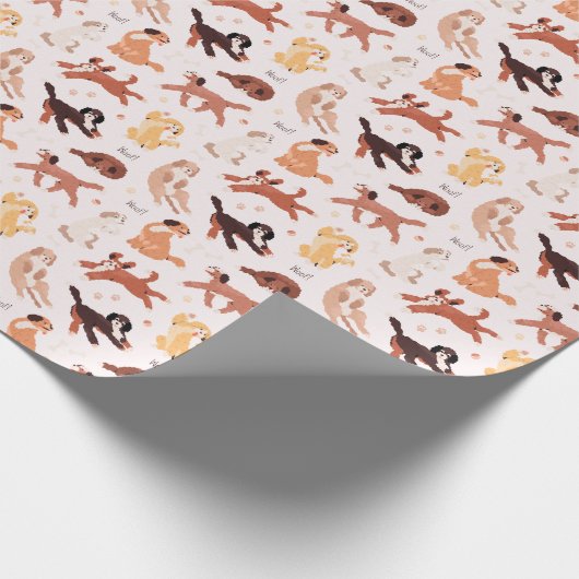 Adorable Dog Pattern Gift Wrap for All Occasions Geschenkpapier (Ecke)