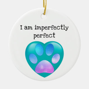 Adorable Dog Paw Print Keramik Ornament