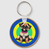 Adorable Dog Schlüsselanhänger (Vorderseite)