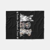 Adorable Dog Trio Art Fleecedecke (Vorderseite (Horizontal))