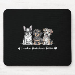 Adorable Dog Trio Art Mousepad