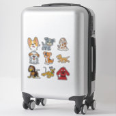 Adorable Doggie Sticker Set-Perfekt für Heimtierli (Koffer)