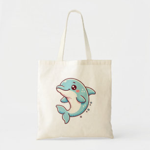 Adorable Dolphin Tote Bag - Ocean Inspiriert Reusa Tragetasche