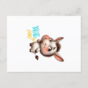 Adorable Donkey für Weihnachten 2024 - Perfektes G Postkarte
