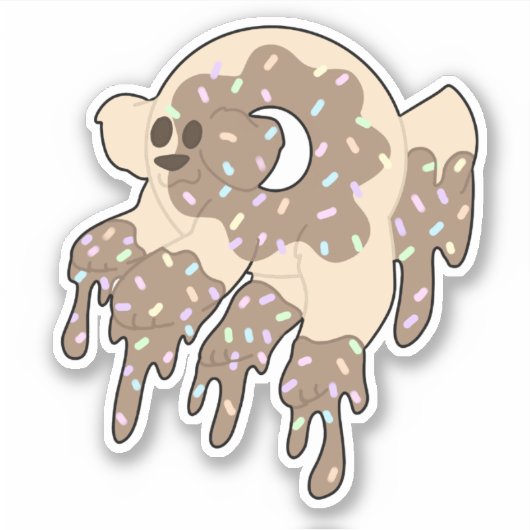 Adorable Donut Dog Aufkleber (Vorderseite)