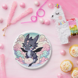 Adorable Dragon Baby Dusche Pappteller