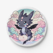 Adorable Dragon Baby Dusche Pappteller (Vorderseite)