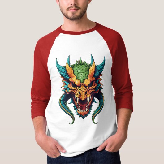 Adorable Dragon Mascot Skull - Ultra-Realistisch T-Shirt (Vorderseite)