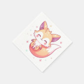 Adorable Dreamy Fox Babydusche Serviette (Ecke)