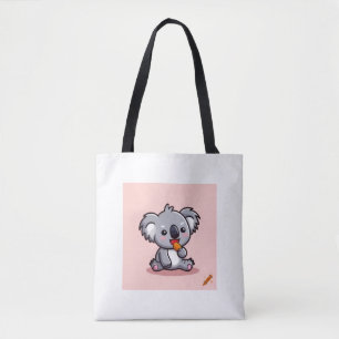 "Adorable Drooling Koala: Niedlicher Cartoon Desig Tasche