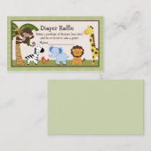 Adorable Dschungeltiere Windeln Raffeln Tickets Begleitkarte (Vorne/Hinten)