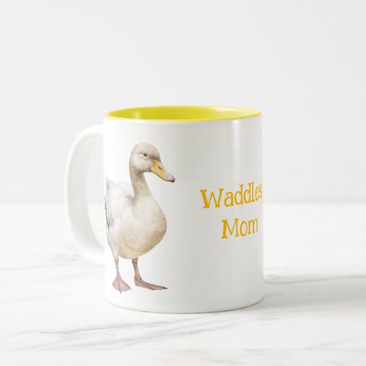 Adorable Duck Zweifarbige Tasse (Vorderseite Links)
