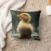 "Adorable Duckling im Regen Kissen (Decke)