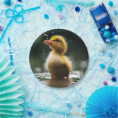 "Adorable Duckling im Regen Pappteller (Party)