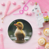 "Adorable Duckling im Regen Pappteller (Party)