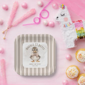Adorable Duckling Waddle It Be Baby Shower Pappteller (Party)