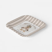 Adorable Duckling Waddle It Be Baby Shower Pappteller (Gewinkelt)