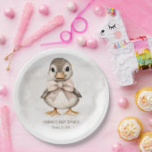 Adorable Duckling Waddle It Be Baby Shower Pappteller (Party)