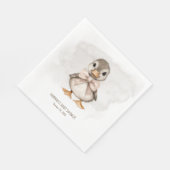 Adorable Duckling Waddle It Be Baby Shower Serviette (Ecke)