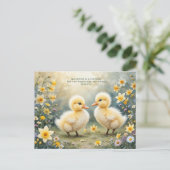 Adorable Ducklings in Frühlingsdüree Postkarte (Stehend Vorderseite)