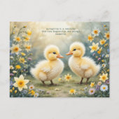 Adorable Ducklings in Frühlingsdüree Postkarte (Vorderseite)