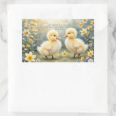 Adorable Ducklings in Frühlingsdüree Rechteckiger Aufkleber (Tasche)