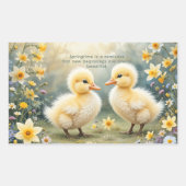 Adorable Ducklings in Frühlingsdüree Rechteckiger Aufkleber (Vorderseite)