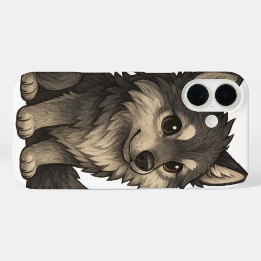 Adorable Dürre Wolf Phone Case (Rückseite (Horizontal))