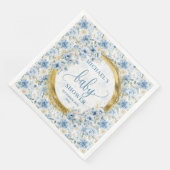 Adorable dustige blaue Blumen Goldjunge Dusche Serviette (Ecke)