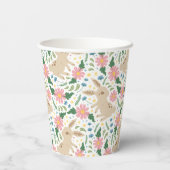  adorable Easter Bunny & Eggs Pattern Pappbecher (Rückseite)