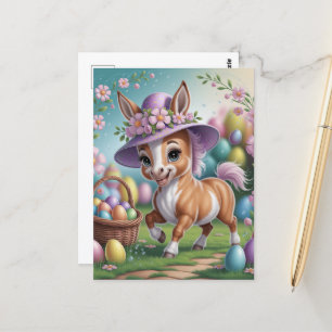 Adorable Easter Donkey Foal Postkarte