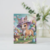 Adorable Easter Donkey Foal Postkarte (Stehend Vorderseite)