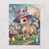 Adorable Easter Donkey Foal Postkarte (Vorderseite)