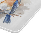 Adorable Eastern Bluebird Wasserfarbe Schneidebrett (Ecke)