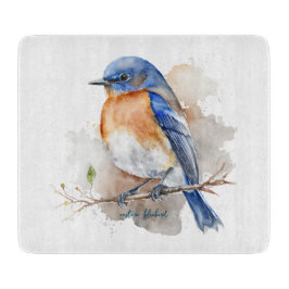 Adorable Eastern Bluebird Wasserfarbe Schneidebrett