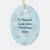 Adorable Eichhörnchen Foto Weihnachten Keramik Ornament (Hinten)