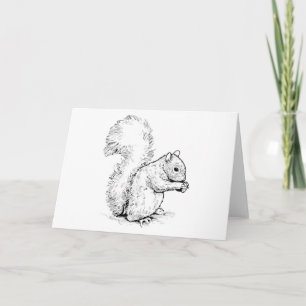 Adorable Eichhörnchen-Grußkarte Karte
