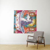 Adorable Einhorn im Bad Wandteppich (Beispiel (Horizontal))