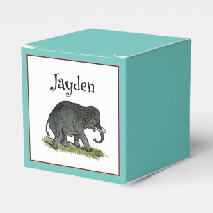Adorable Elefant Cartoon, Niedlicher Zoofreund Geschenkschachtel