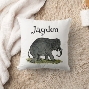 Adorable Elefant Cartoon, Niedlicher Zoofreund Kissen