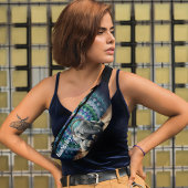 Adorable Elefant vor Mandala Hintergrund Bauchtasche